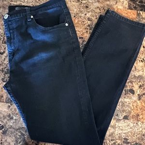 Mens Black Skinny Jeans 38x32